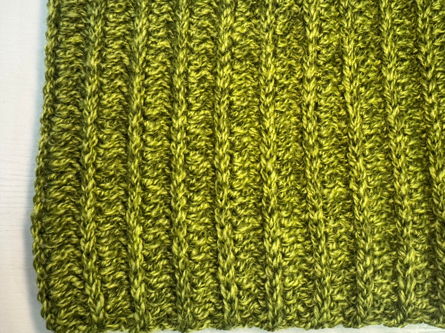 Greenage Snood in Royal Ridge Rib Stitch- Ready to Ship