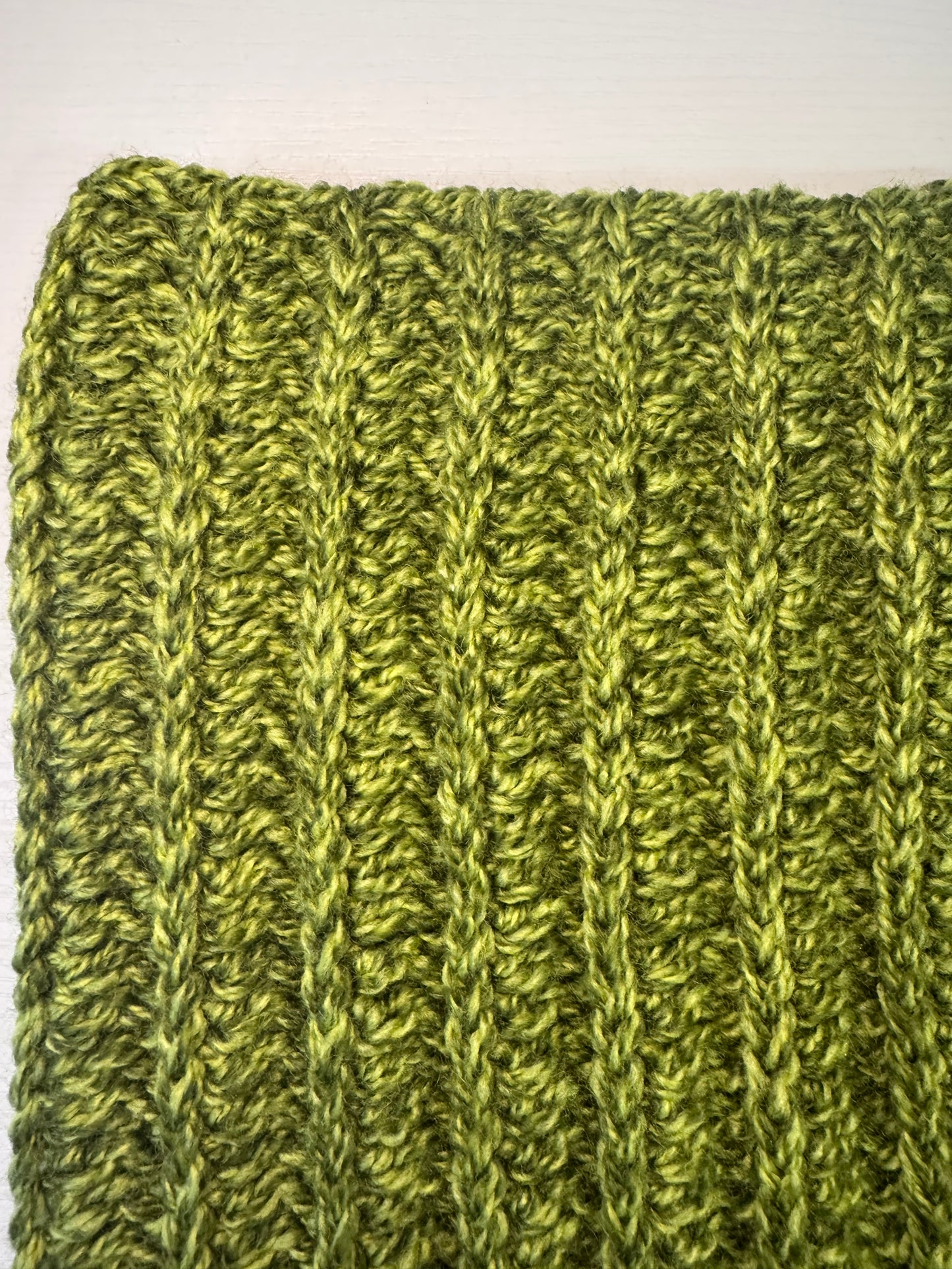 Greenage Snood in Royal Ridge Rib Stitch- Ready to Ship