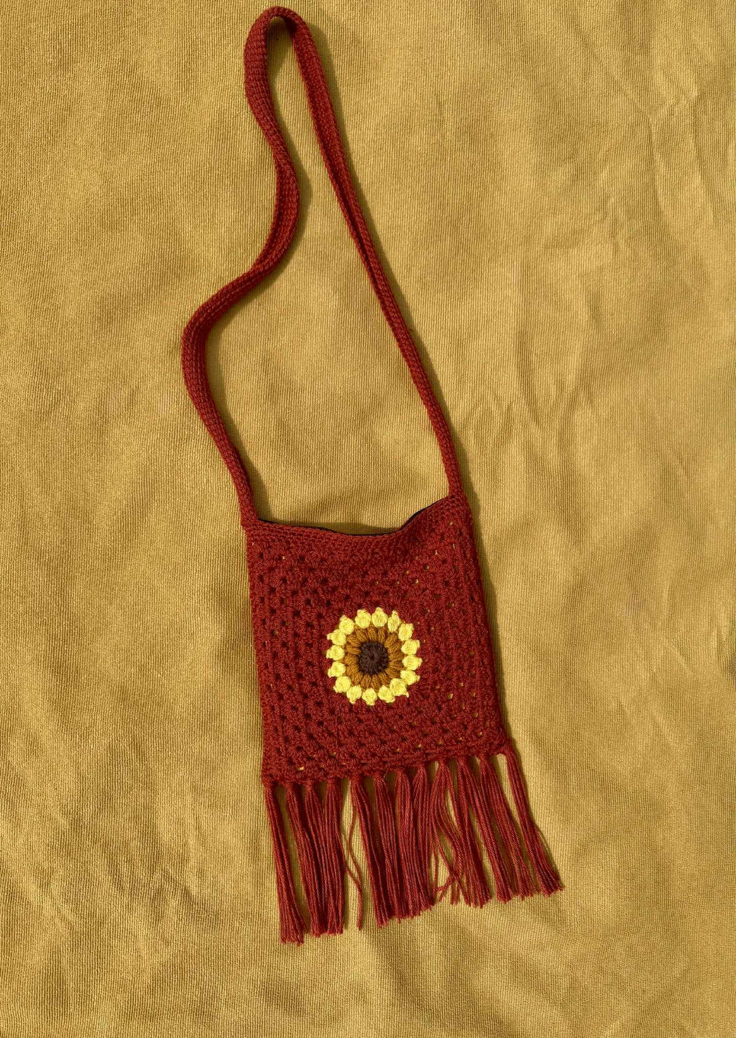 Sunflower Granny Square Bag