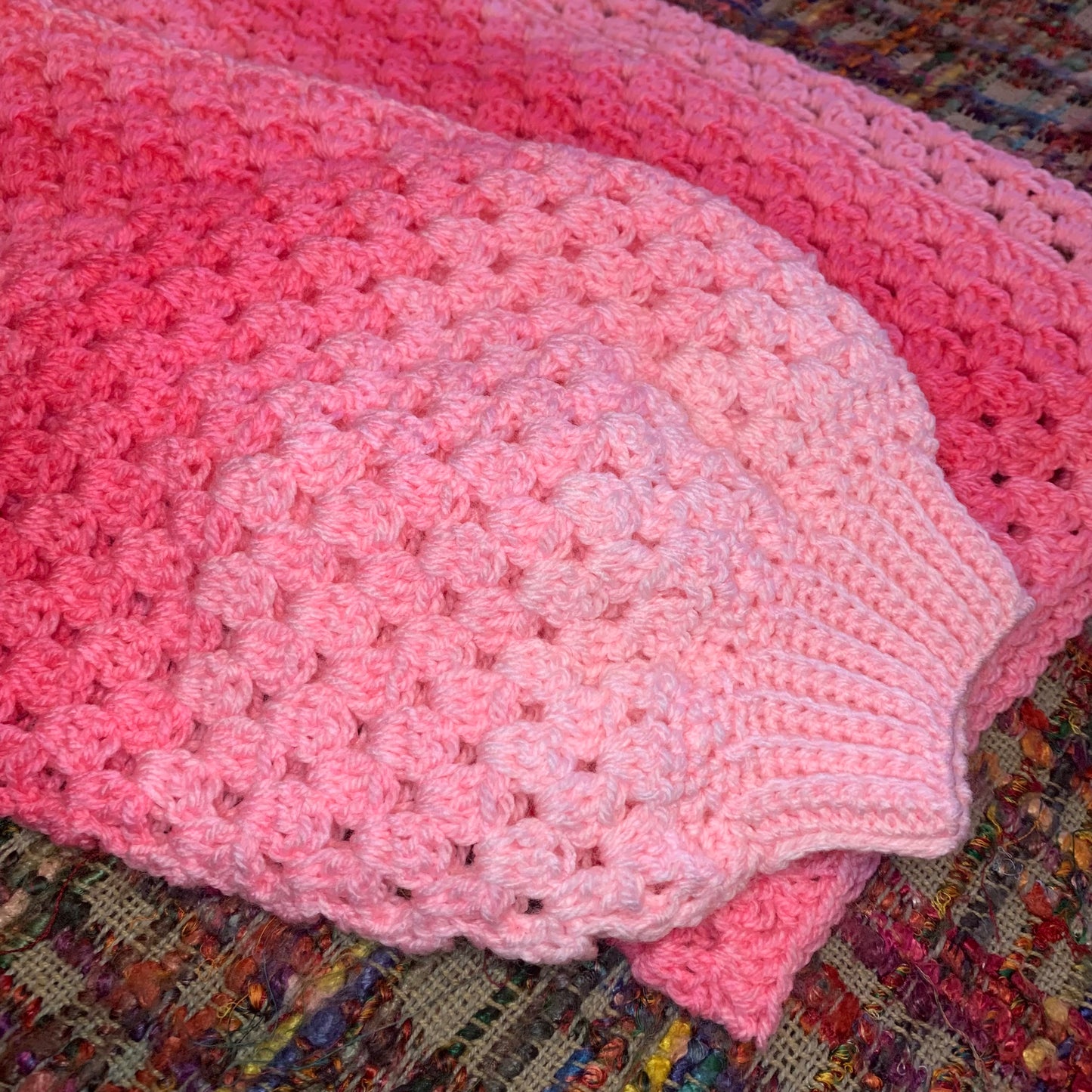 Palette of Pinks Gradient Hexagon Cardigan