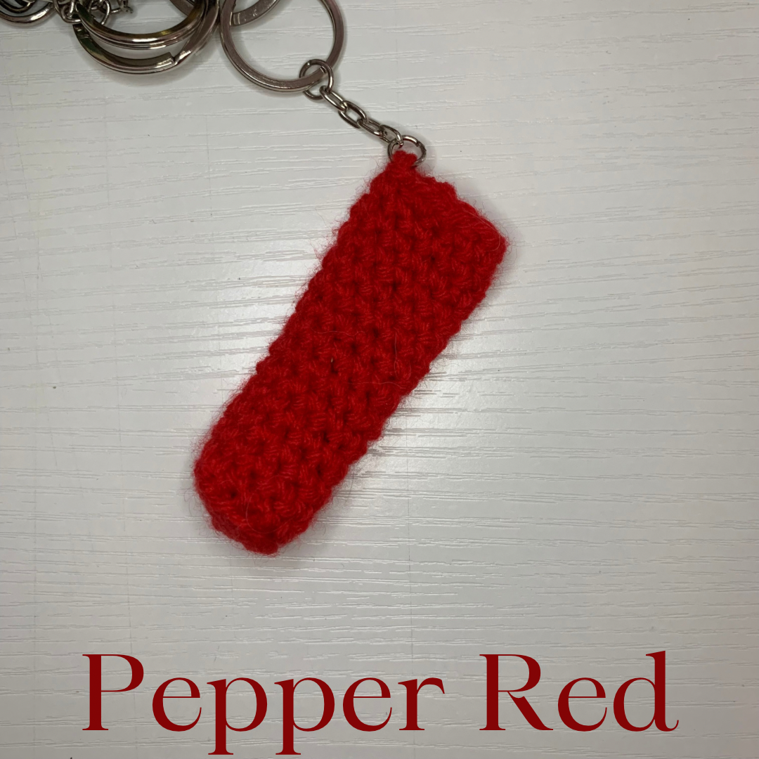 Crochet Lip Balm Holder Keychain