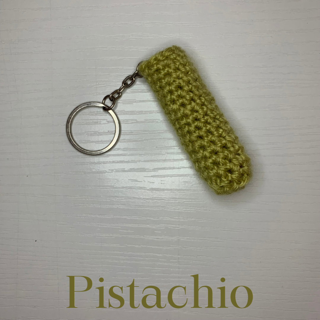 Crochet Lip Balm Holder Keychain