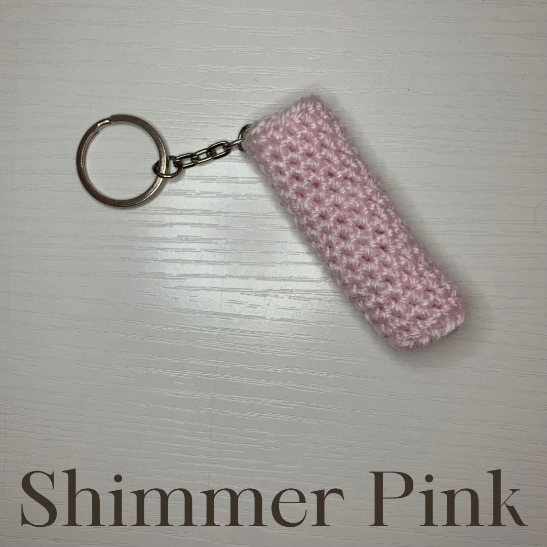 Crochet Lip Balm Holder Keychain