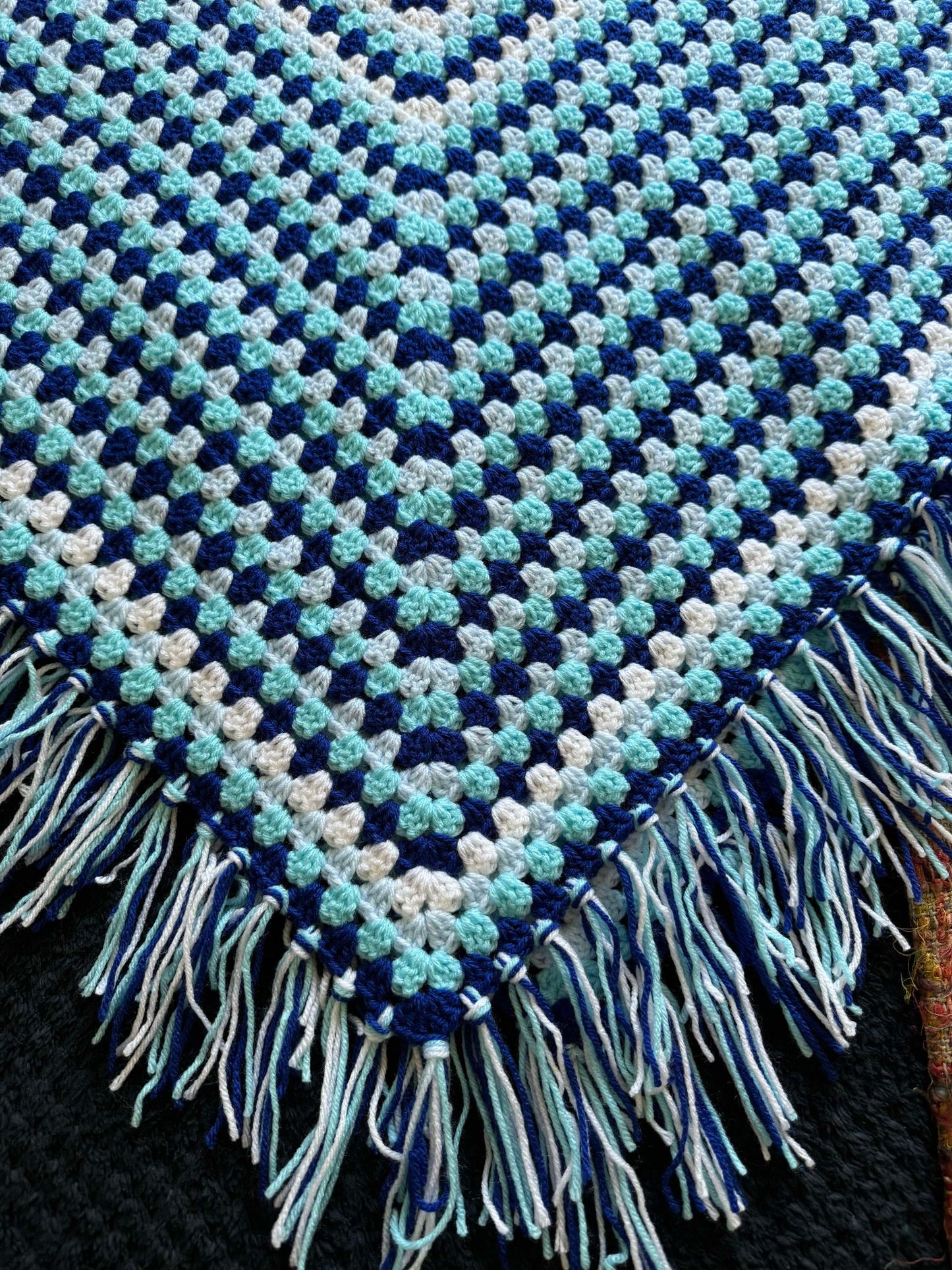 Santorini Shades 70s Style Crochet Poncho - Ready to Ship