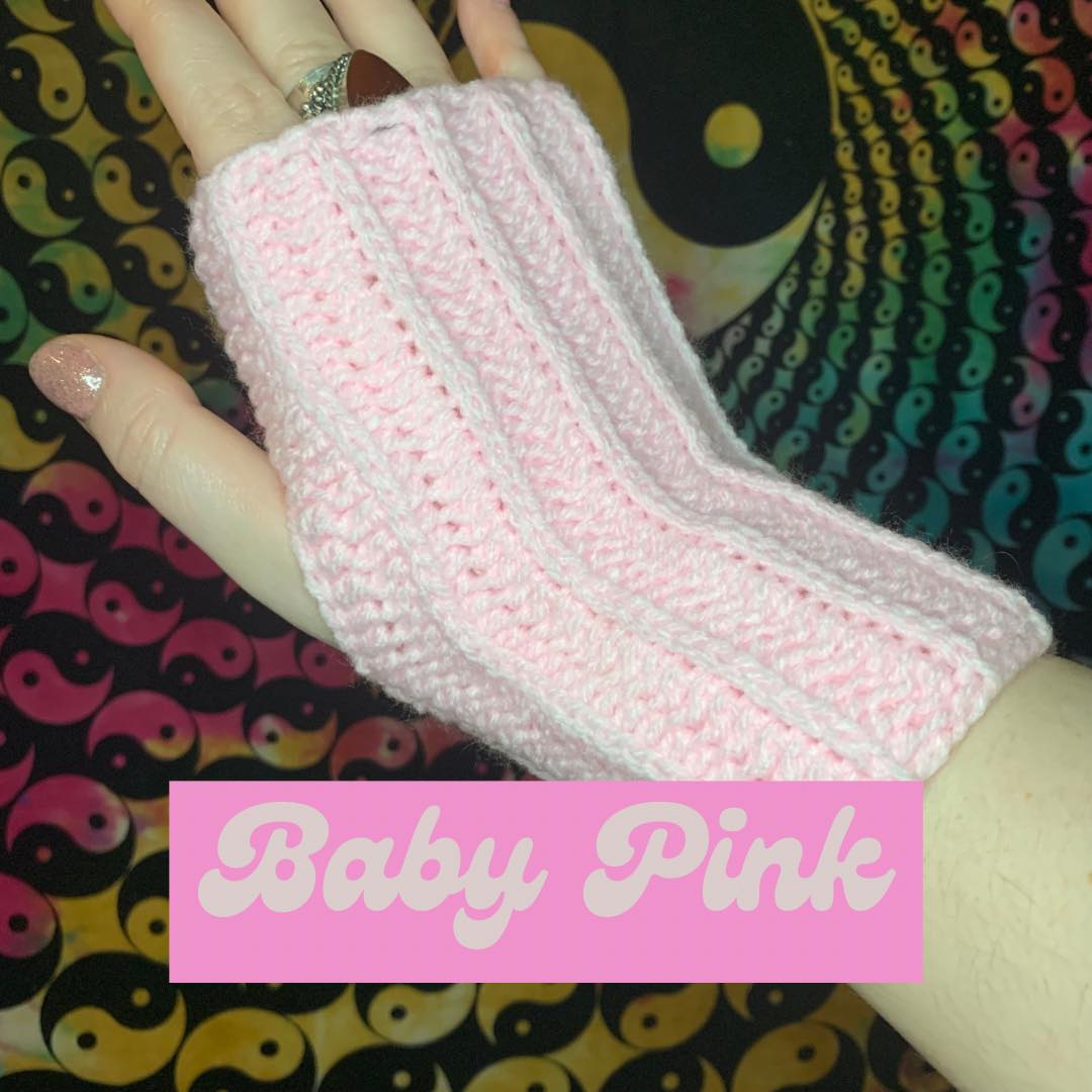 Wrist Warmers/Fingerless Gloves in Royal Ridge Rib Style