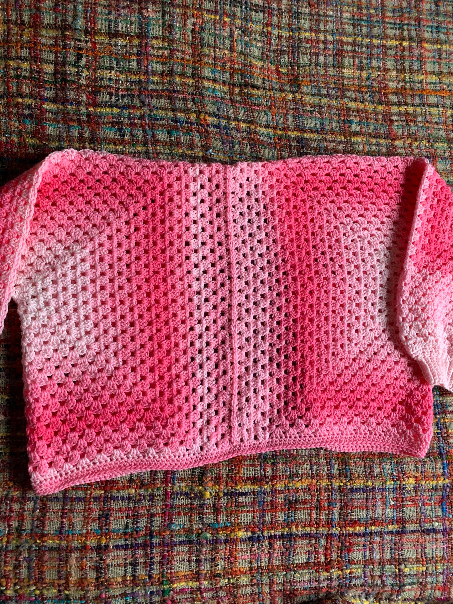 Palette of Pinks Gradient Hexagon Cardigan