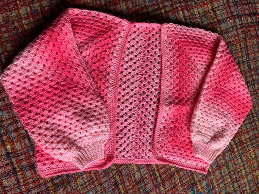 Palette of Pinks Gradient Hexagon Cardigan