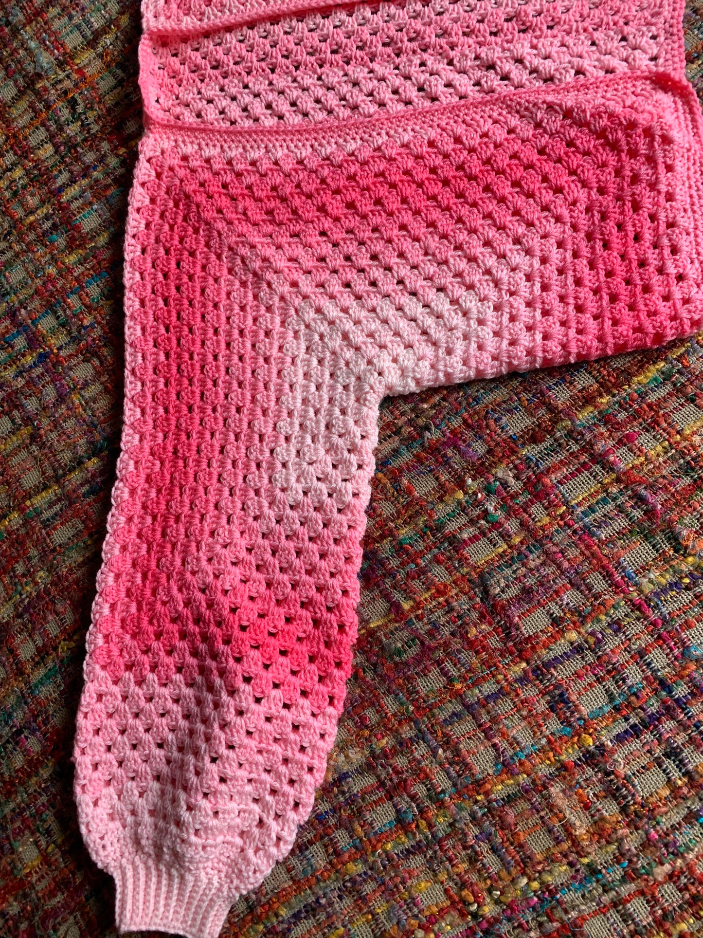 Palette of Pinks Gradient Hexagon Cardigan