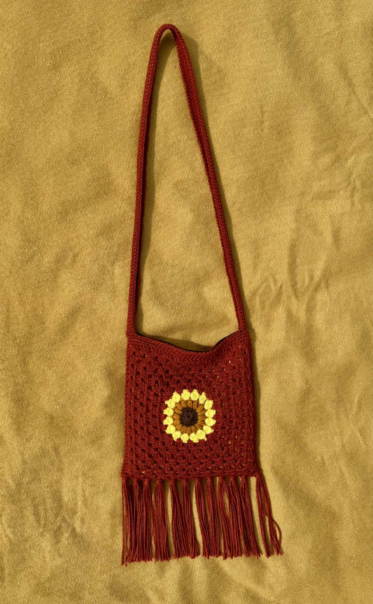 Sunflower Granny Square Bag