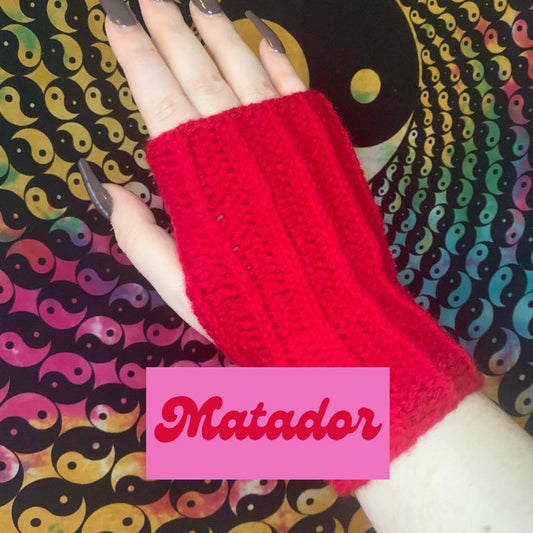 Wrist Warmers/Fingerless Gloves in Royal Ridge Rib Style